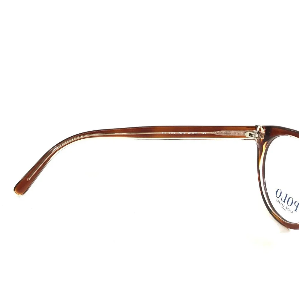 Polo Ralph Lauren Eyeglasses Frames PH 2174 5639 Brown Clear Cat Eye 49-21-145